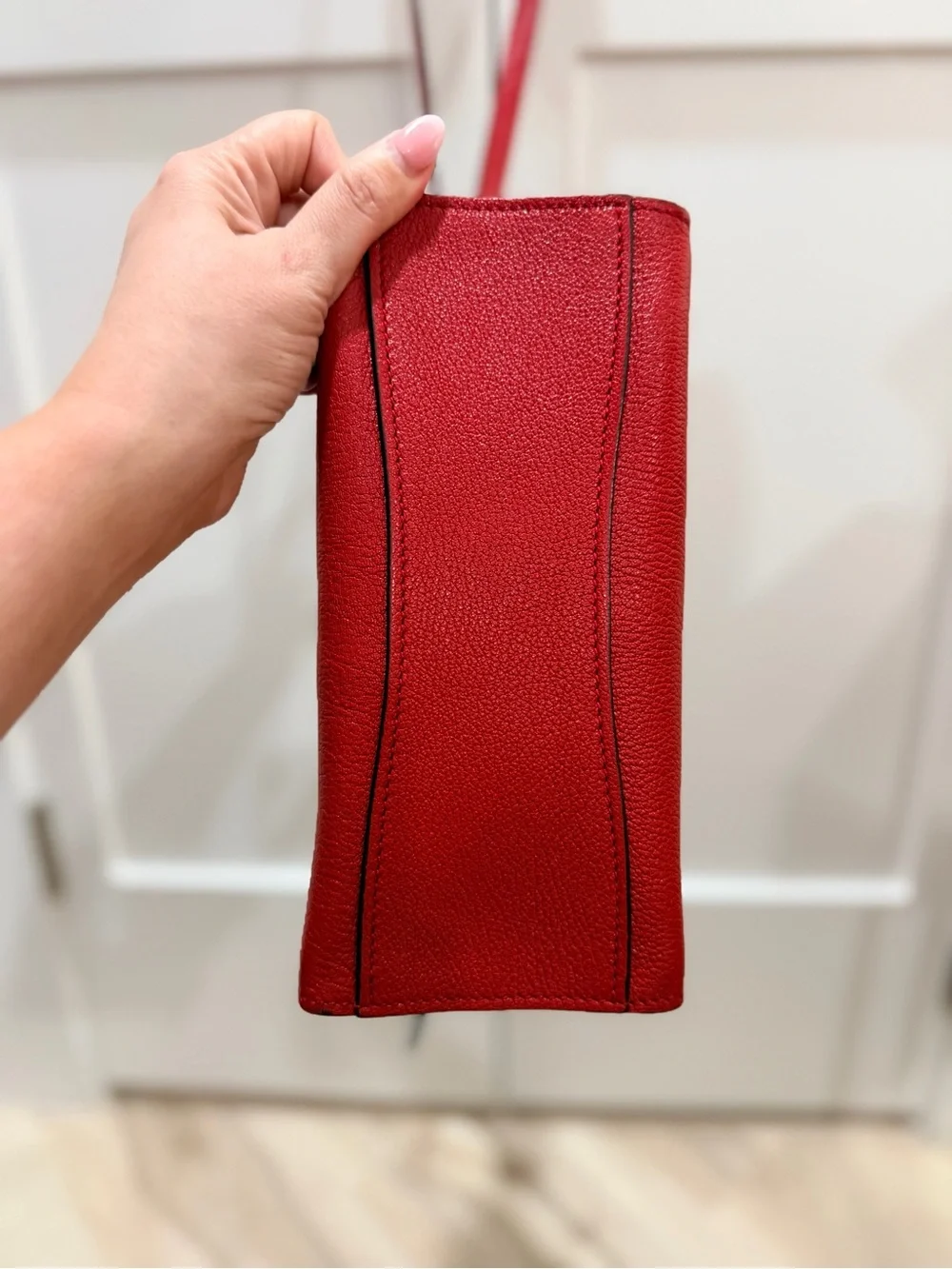 Miu Miu Madras Click Red Goatskin Braided Top Handle Crossbody Satchel Bag